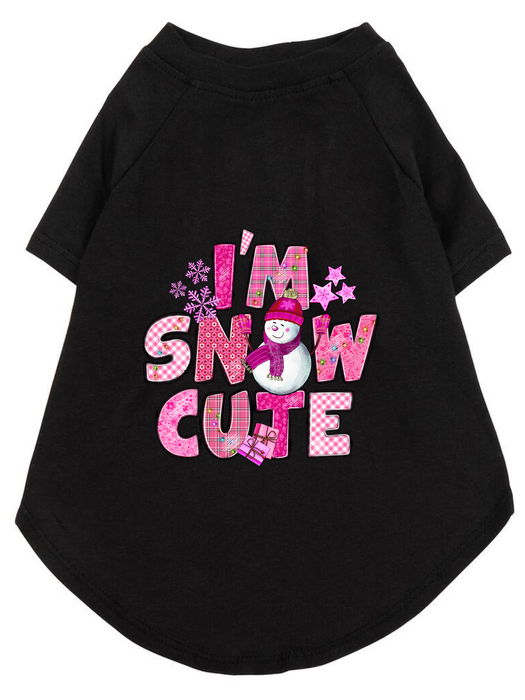 Christmas Funny Dog T-Shirt: I'm Snow Cute