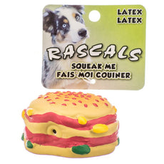 Coastal Pet Rascals Latex Hamburger Dog Toy