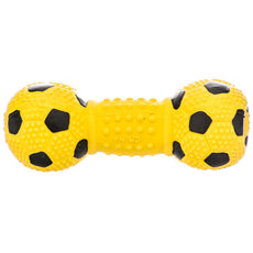 Coastal Pet Rascals Latex Soccer Ball Dumbbell Dog Toy Yellow