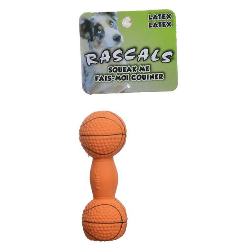 Coastal Pet Rascals Latex Basketball Dumbbell Dog Toy