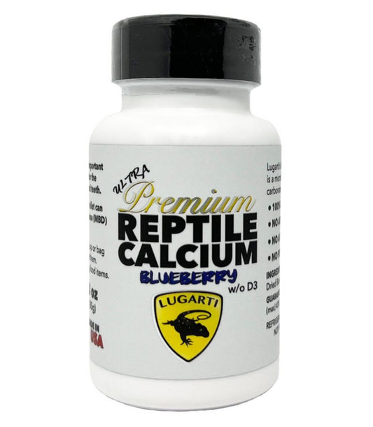 Lugarti Ultra Premium Reptile Calcium without D3 Blueberry Flavor