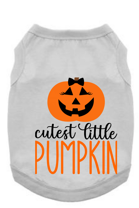 Funny Halloween Tee Shirts- Cutest Pumpkin w/ Bow