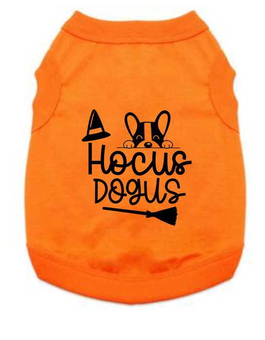 Funny Halloween Tee Shirts- Hocus Dogus