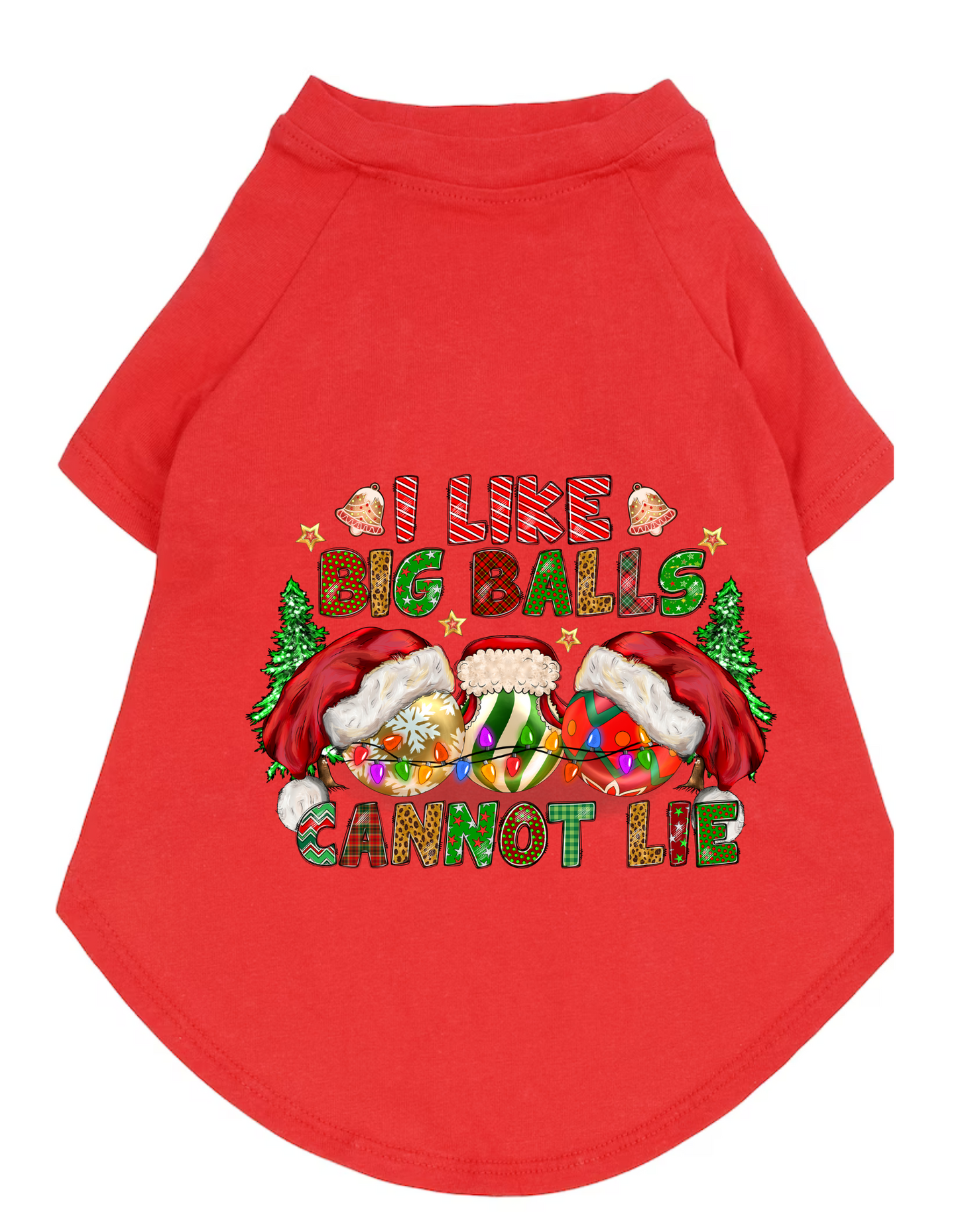 Christmas Funny Dog T-Shirt: Big Balls