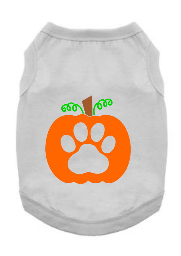 Paw Funny Halloween Tee Shirts- Paw Pumkin