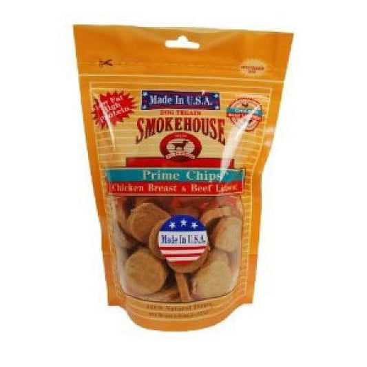 SmokeHouse Prime Chips Chicken Breast & Beef Liver Dog Treats