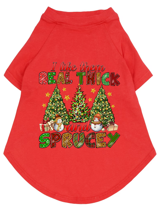 Christmas Funny Dog T-Shirt: I Like Them Real Thick