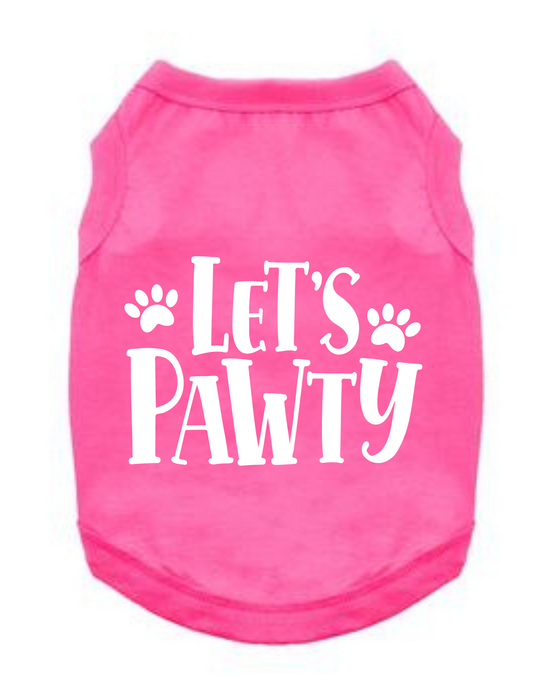 Funny Graphic Tee Shirts: Let's Pawty