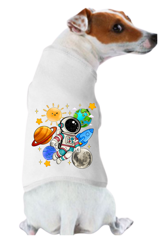 Funny Graphic Dog T- Shirt: Space Dog