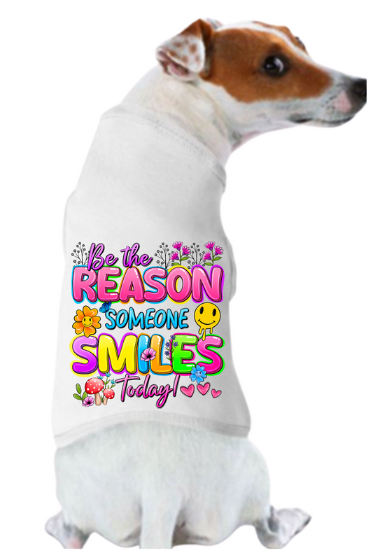 Funny Graphic Dog T- Shirt: Someone Smiles