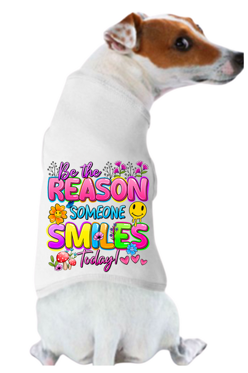 Funny Graphic Dog T- Shirt: Someone Smiles
