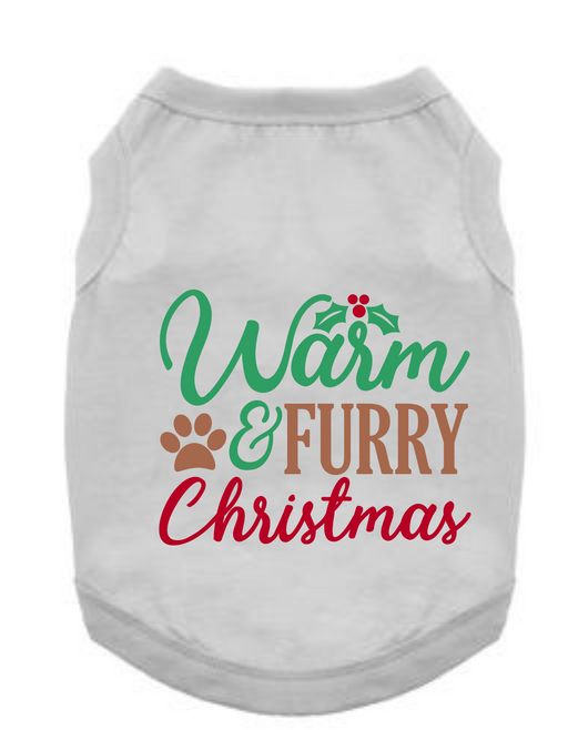 Christmas Funny Dog T-Shirt: Warm & Furry