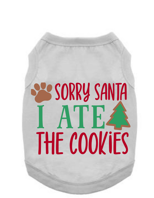 Christmas Funny Dog T-Shirt: I Ate The Cookies