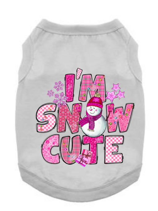 Christmas Funny Dog T-Shirt: I'm Snow Cute