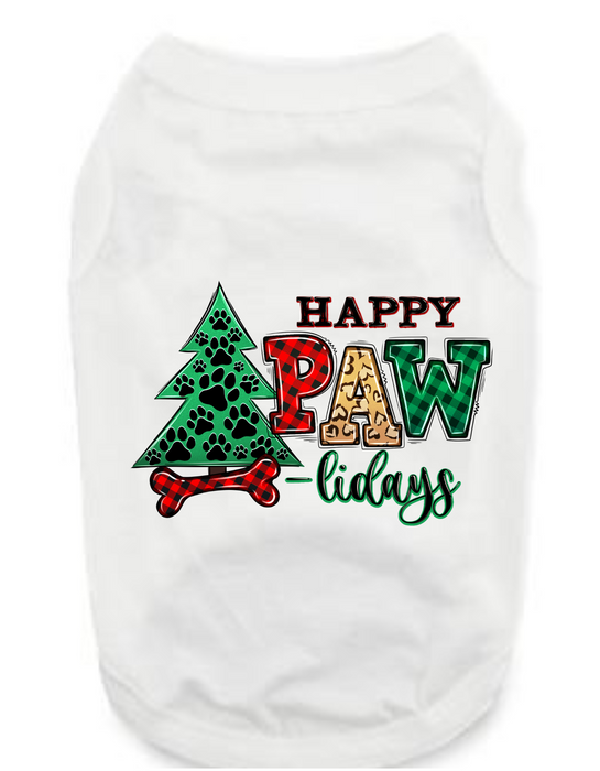 Christmas Funny Dog T-Shirt: Happy Paw