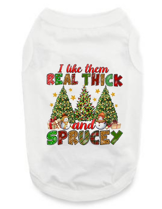 Christmas Funny Dog T-Shirt: I Like Them Real Thick