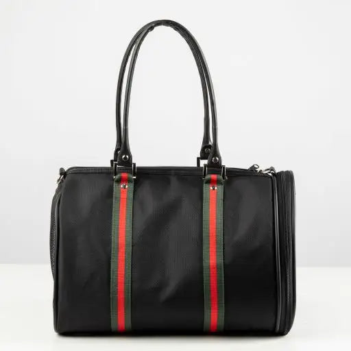 Petote Duffel - Black with Stripe