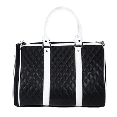 Petote JL Duffel Black & White Quilted Luxe