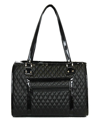 The Payton - Black Quilted Dog Carrier - PetStoreNMore