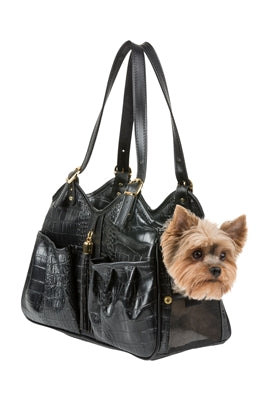 Metro - Black  or Brown Croco with Tassel Carrier - PetStoreNMore