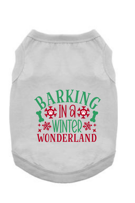Christmas Funny Dog T-Shirt: Barking in a Wonderland