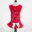 Holiday Sparkle Dog Dress With Bow - Red and White