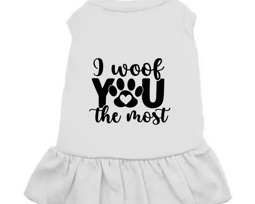 Graphic Tee Shirt Dress:  I Woof You