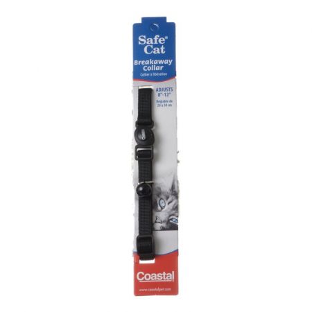 Coastal Pet Safe Cat Nylon Adjustable Breakaway Collar - Black - PetStoreNMore