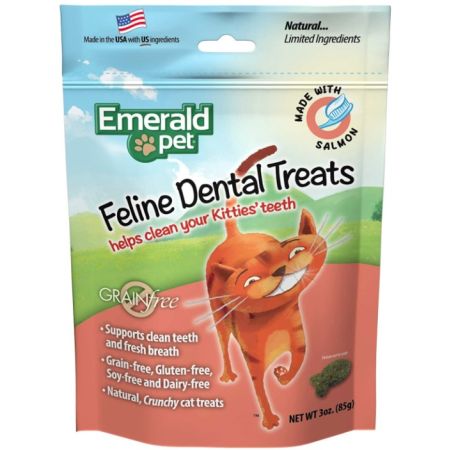 Emerald Pet Feline Dental Treats Salmon Flavor