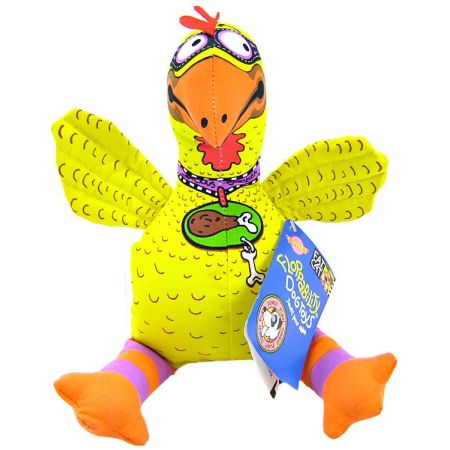 Suspicious Chicken Flobbability Barnyard Bullies Dog Toy