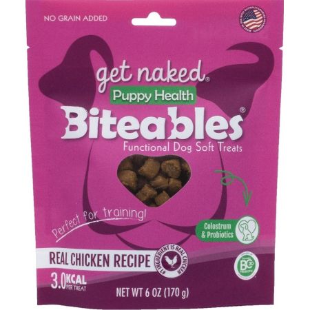 Get Naked Puppy Health Biteables Soft Dog Treats Chicken Flavor