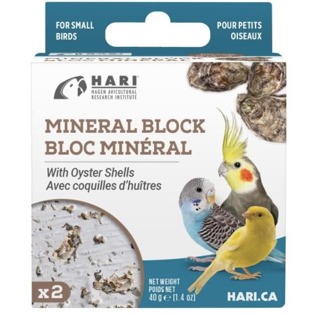 HARI Oyster Shell Mineral Block for Small Birds