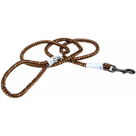 K9 Explorer Reflective Braided Rope Snap Leash - Campfire Orange