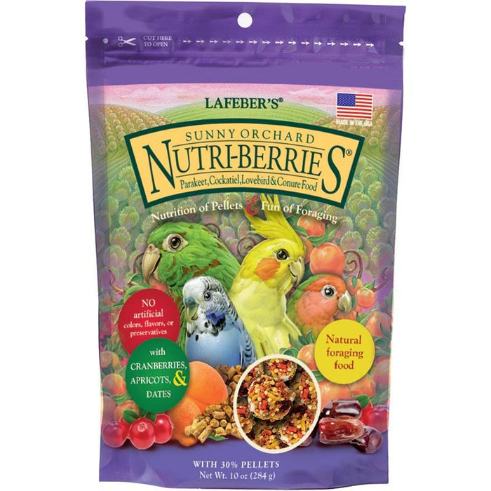 Lafeber Sunny Orchard Nutri-Berries Parakeet, Cockatiel & Conure Food - 10 oz - PetStoreNMore