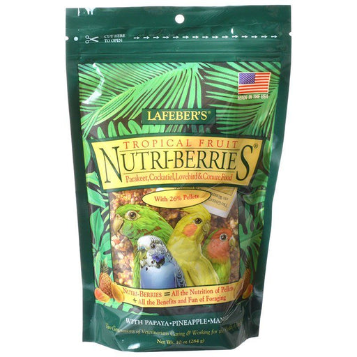 Lafeber Tropical Fruit Nutri-Berries Parakeet, Cockatiel & Conure Food 10oz