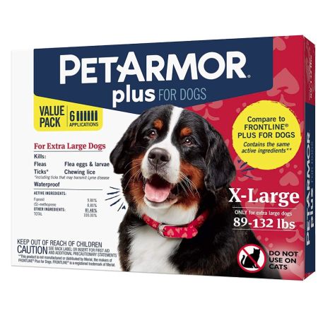 PetArmor Plus Flea and Tick Treatment for X-Large Dogs (89-132 Pounds)