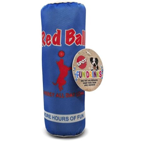Spot Fun Drink Red Ball Plush Dog Toy