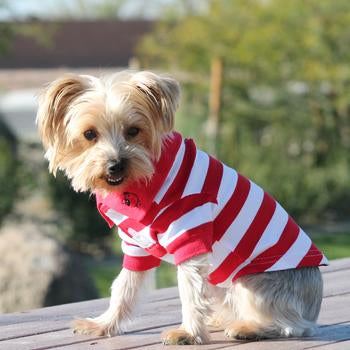 Doggie Design Striped Dog Polo