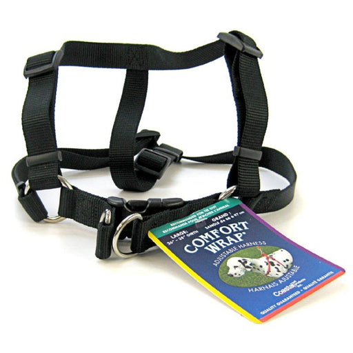 Tuff Collar Nylon Adjustable Comfort Dog Harness - Black