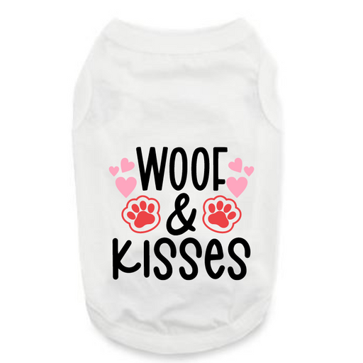 Valentine's  Day Funny Shirt: Woof & Kisses