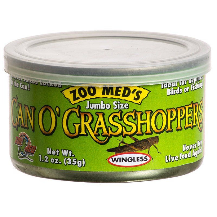 Zoo Med Can O' Jumbo Sized Grasshoppers - PetStoreNMore