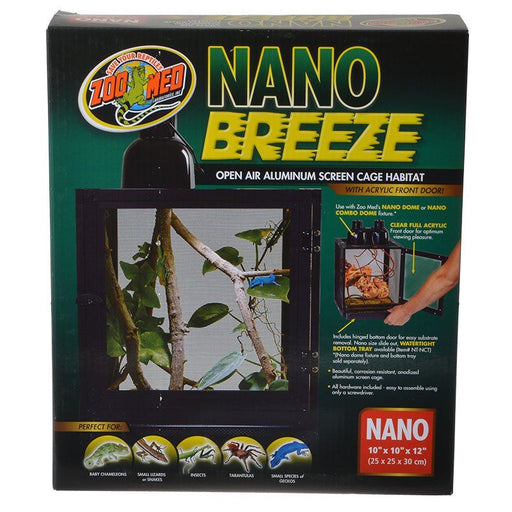 Zoo Med Nano Breeze Aluminum Screen Cage Habitat - reptiles - PetStoreNMore